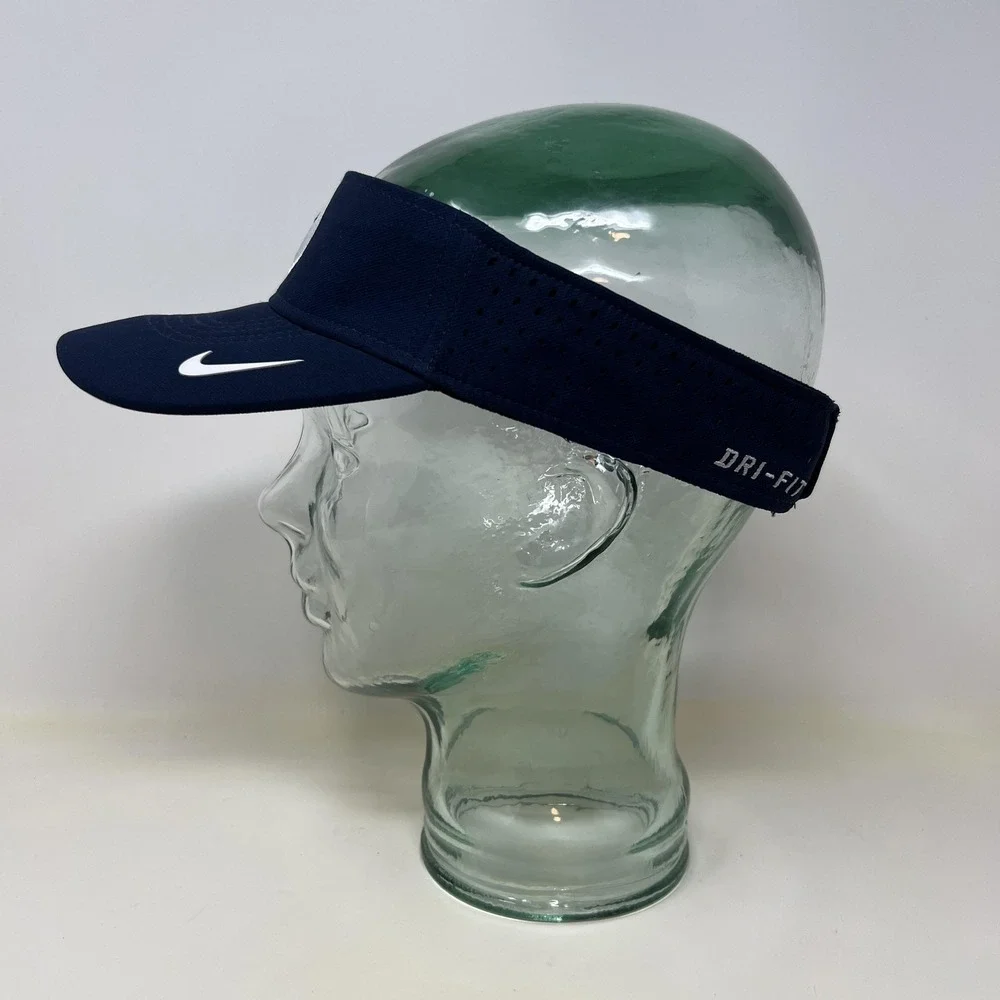 Nike BYU Cougars Football Visor Strap Back Men Blue Dri‎ Fit College Team Issued